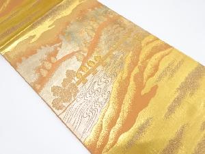 遠山に橋模様織り出し袋帯